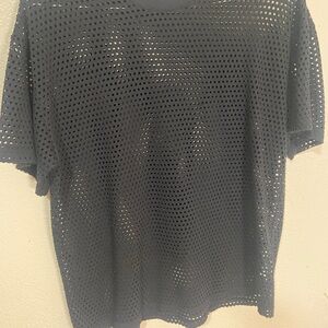 Elegant Black Mesh Top